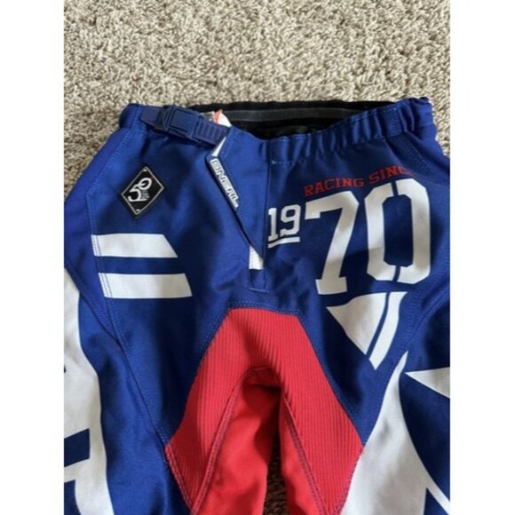O'NEAL Element Red White Blue War Hawk 1970 Racing Motocross Pant Youth 8-10 - Picture 3 of 12